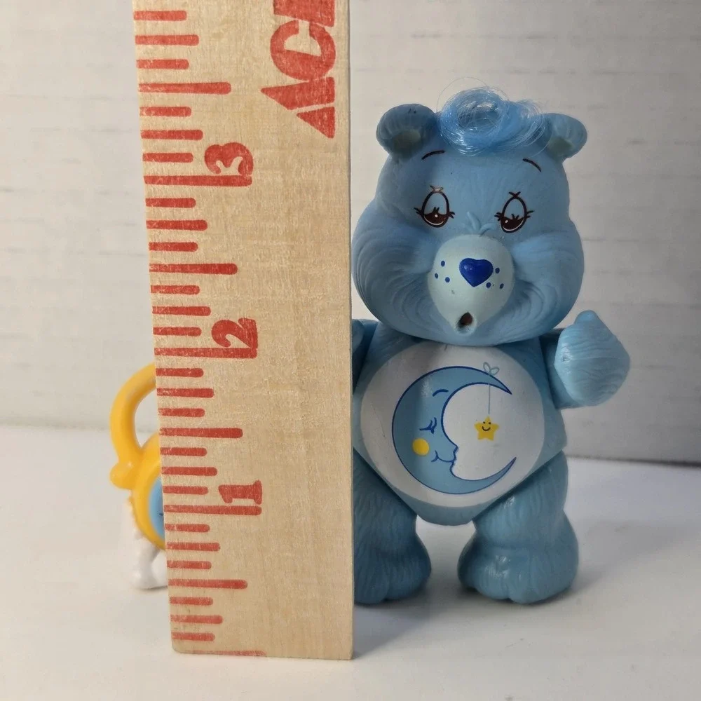 Vintage 83 Care Bear Poseable Figure Bedtime Bear w Snooze Alarm Clock Accessory
